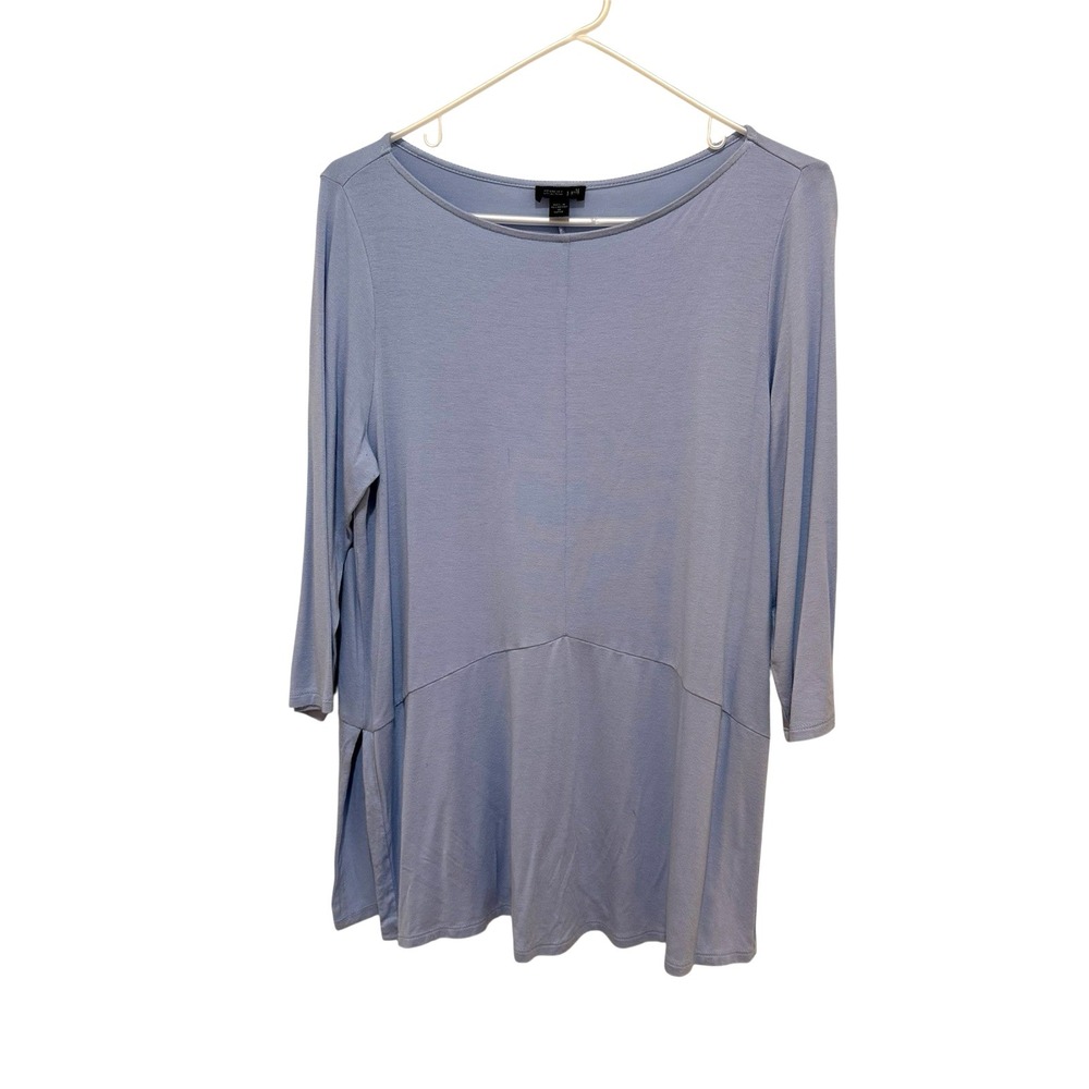 J Jill Wearever Tunic Blue PM Minimalist Cleangirl Casual